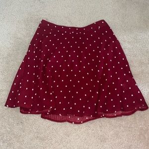 Charlotte Russe Red and White Polka Dot Skirt